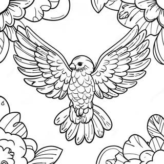 Colorful Peso Pluma Flying Coloring Page 5847-4780