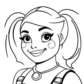 Simple Harley Quinn Coloring Page 58493-46929