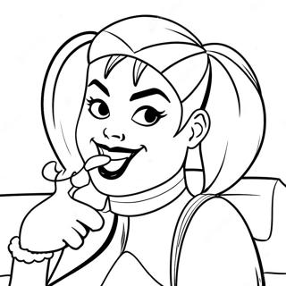 Simple Harley Quinn Coloring Page 58493-46930