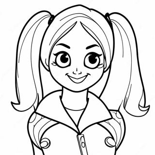 Simple Harley Quinn Coloring Page 58493-46931