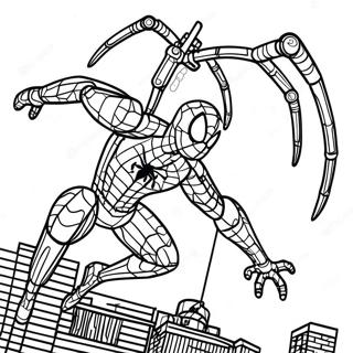 Colorful Lego Iron Spider In Action Coloring Page 58514-46951