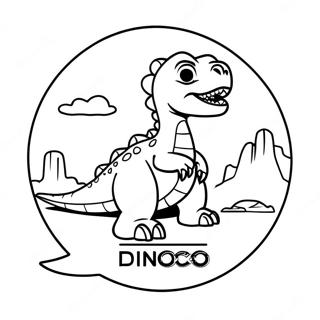 Dinoco Logo Coloring Page 58523-46954