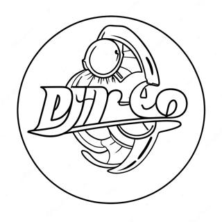 Dinoco Logo Coloring Page 58523-46956