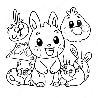 Brown And Friends Coloring Pages