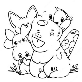 Brown And Friends Coloring Page 58533-46967