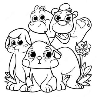 Brown And Friends Coloring Page 58533-46968