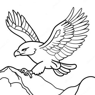 Majestic Eagle In Flight Coloring Page 58554-46978