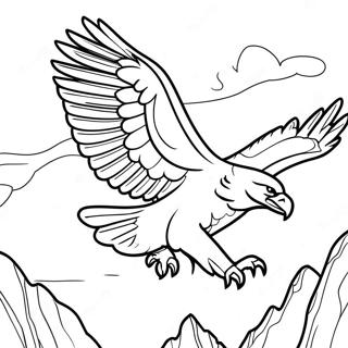 Majestic Eagle In Flight Coloring Page 58554-46979