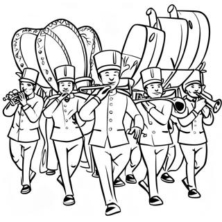 Festive Parade Marching Band Coloring Page 58604-47033