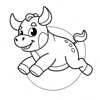 Benny The Bull Jumping Coloring Page 58614-47026