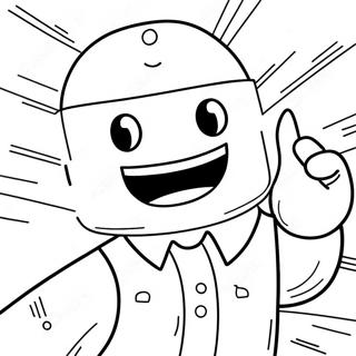 Funny Roblox Noob With A Big Smile Coloring Page 58624-47037