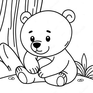 Koya The Sleepy Bear Coloring Page 58634-47044