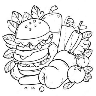 Healthy And Unhealthy Food Coloring Pages