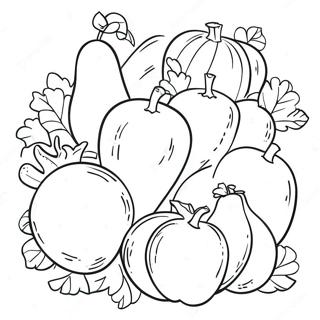 Colorful Fruits And Vegetables Coloring Page 58654-47066