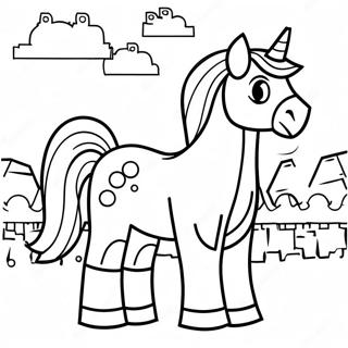 Minecraft Horse Coloring Pages