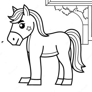 Minecraft Horse Coloring Page 58663-47063