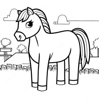 Minecraft Horse Coloring Page 58663-47064