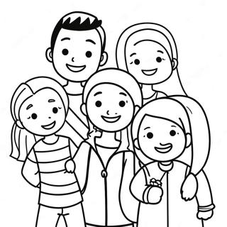 Multicultural Friends Coloring Page 5867-4796