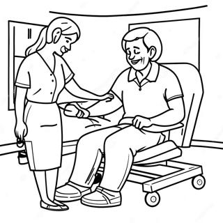 Joyful Physical Therapy Session Coloring Page 58704-47102