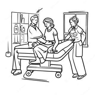 Joyful Physical Therapy Session Coloring Page 58704-47104