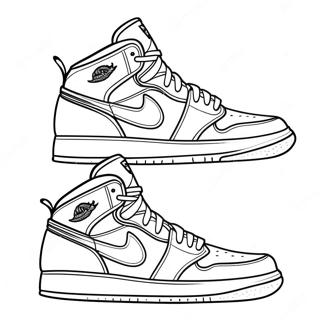 Air Jordans Flying Through The Air Coloring Page 58724-47117