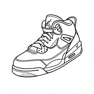 Air Jordans Flying Through The Air Coloring Page 58724-47119