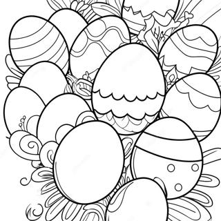 Colorful Easter Eggs Coloring Page 58734-47132