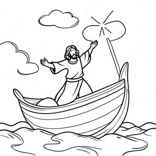 Jesus Calms The Storm Coloring Page 58743-47126