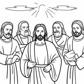 Calm Jesus With Disciples Coloring Page 58744-47137