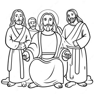 Calm Jesus With Disciples Coloring Page 58744-47139