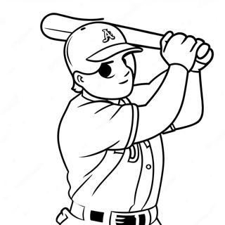 Shohei Ohtani Hitting A Home Run Coloring Page 58754-47149