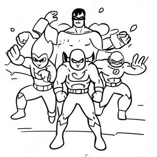 Dynamic Super Hero Squad Action Coloring Page 58764-47145