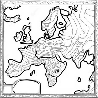 Colorful Divided Kingdom Map Coloring Page 58774-47158