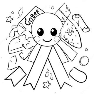 Colorful Red Ribbon Week Celebration Coloring Page 5877-4801