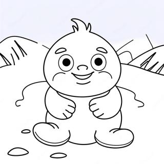 Frozen Snow Monster Coloring Pages