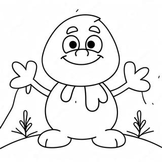 Cute Frozen Snow Monster Coloring Page 58784-47162