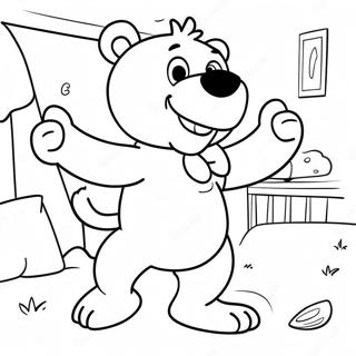 Playful Bear In The Big Blue House Coloring Page 58814-47188