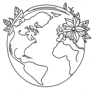 Beautiful Mother Earth Coloring Page 58834-47205