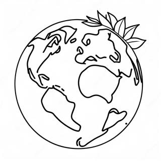 Beautiful Mother Earth Coloring Page 58834-47206