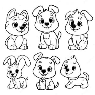 Cute Disney Dog Characters Coloring Page 58854-47223