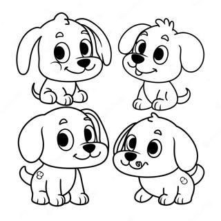 Cute Disney Dog Characters Coloring Page 58854-47224