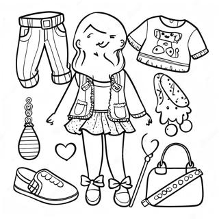 Fun Tween Fashion Coloring Page 58864-47226