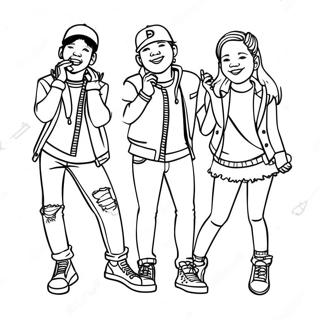 Kidz Bop Singers Coloring Page 58874-47239