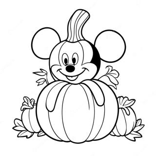 Mickey Mouse Pumpkin Coloring Pages