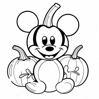 Mickey Mouse Pumpkin Coloring Page 58883-47243