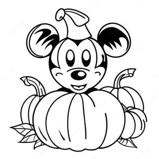 Mickey Mouse Pumpkin Coloring Page 58883-47244