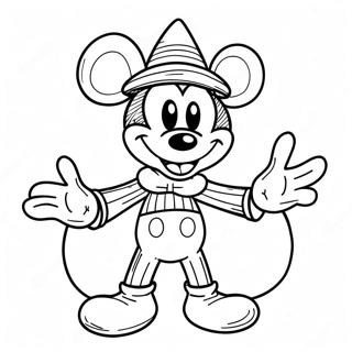 Mickey Mouse In Spooky Costume Coloring Page 58884-47251