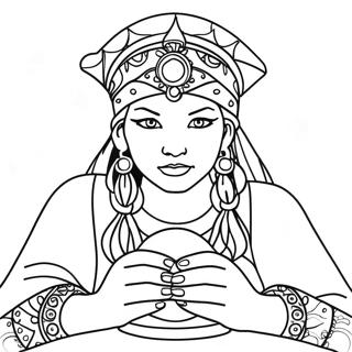 Fortune Teller Coloring Page 58913-47267