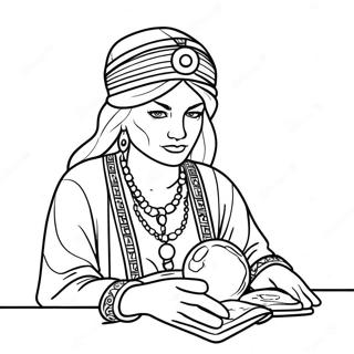 Fortune Teller Coloring Page 58913-47268