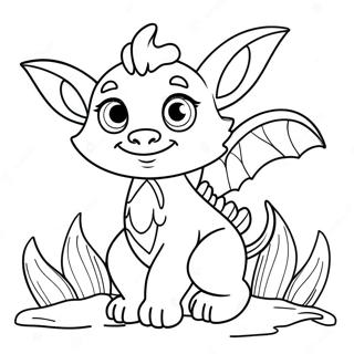 Adorable Medium Fantasy Creature Coloring Page 58924-47289